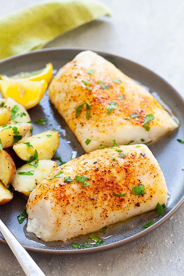 Lemon baked cod with cod fish is one of the easiest cod recipes to make in an oven.
