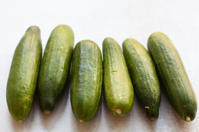Fresh cucumbers for pickled cucumber.