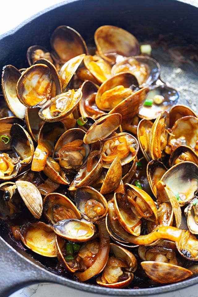 Malaysian curry clams.