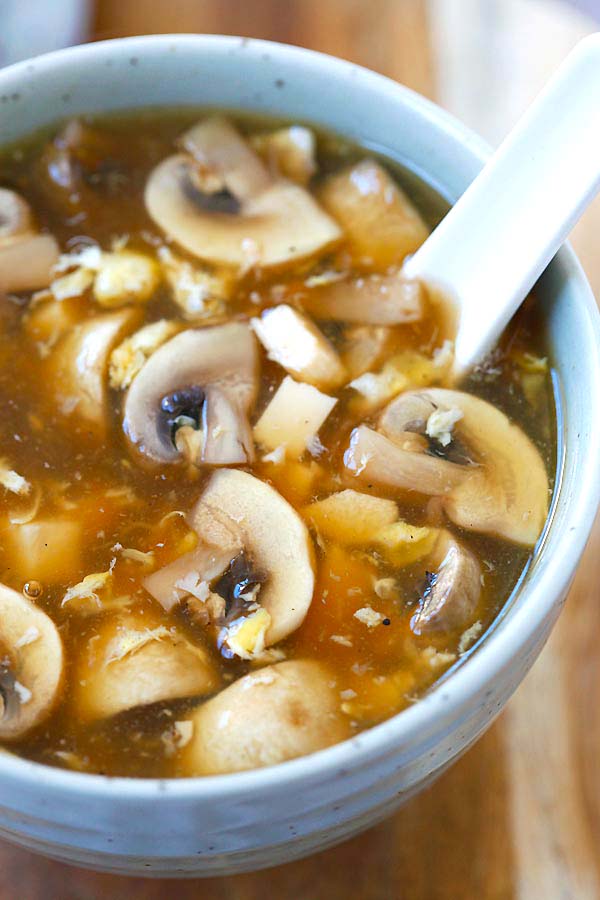 How to make easy hot and sour soup with a handful of ingredients.