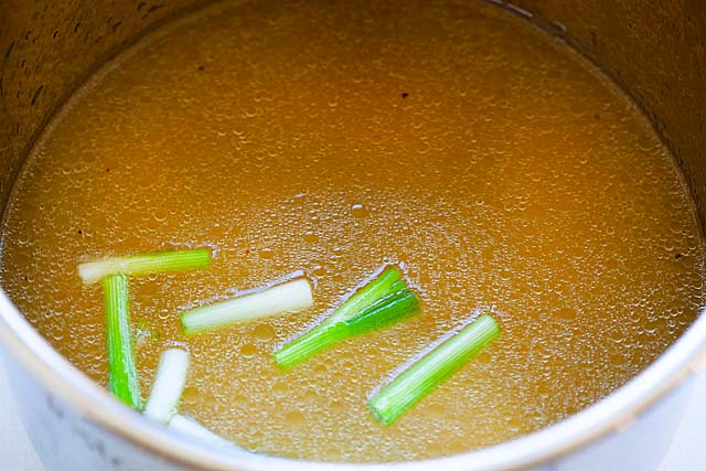 Making ramen soup in Instant Pot.