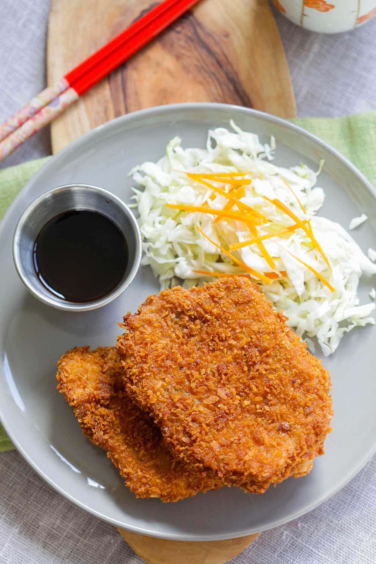 Tonkatsu chicken.