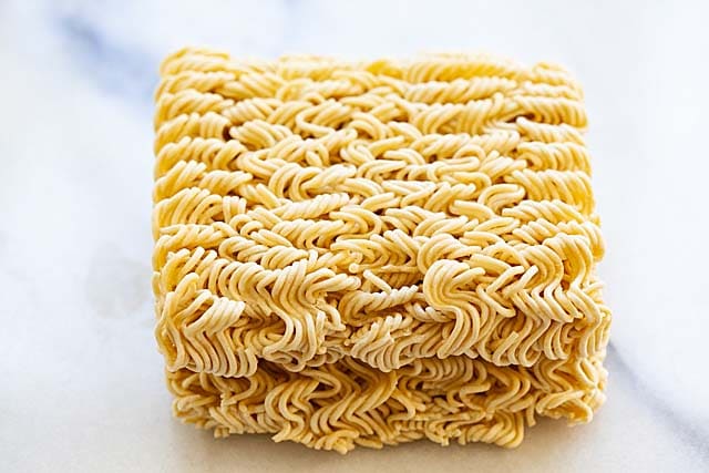 Dry ramen noodles.