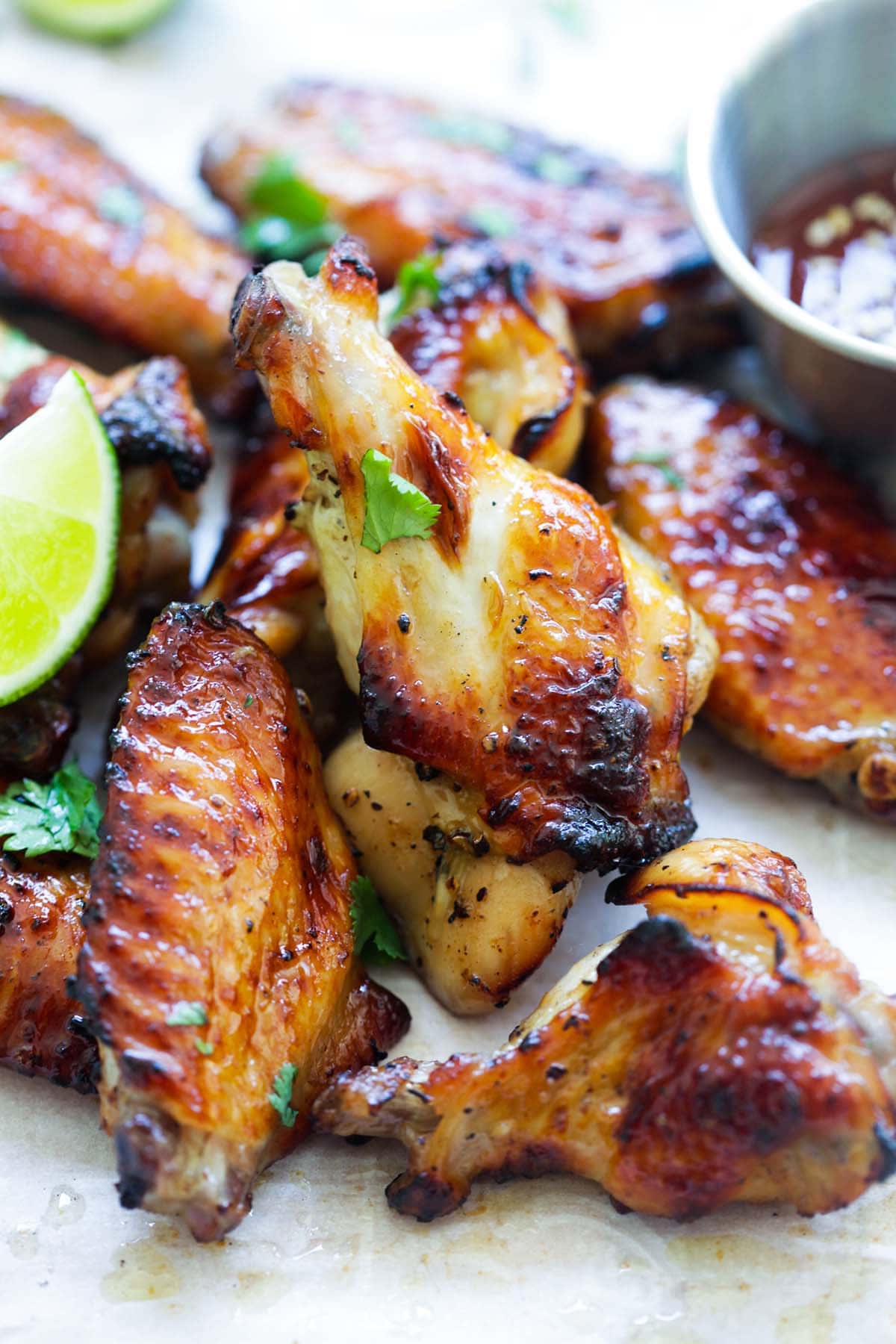 BBQ chicken wings coated with sweet Thai seasonings.